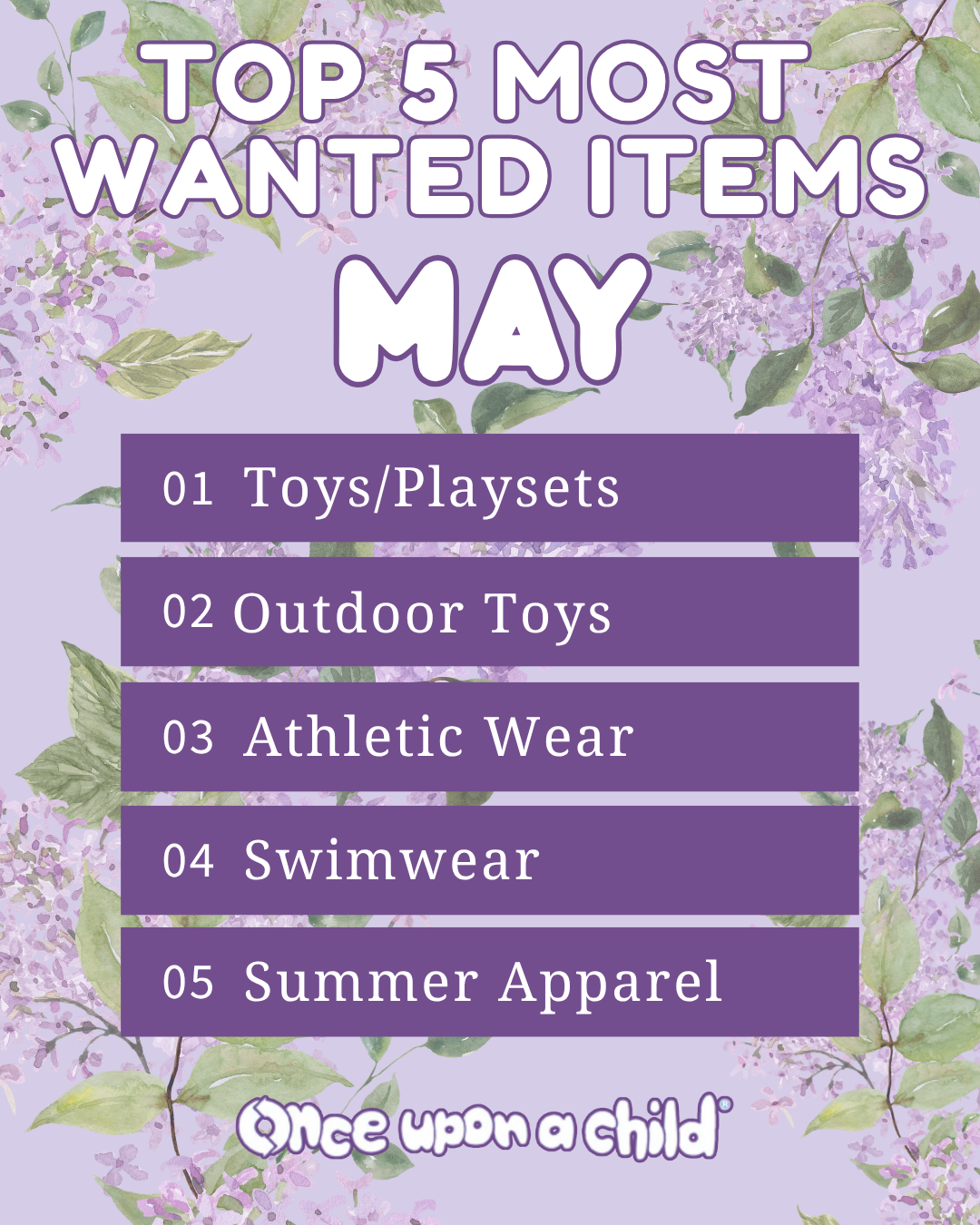 Top 5 Most Wanted Items